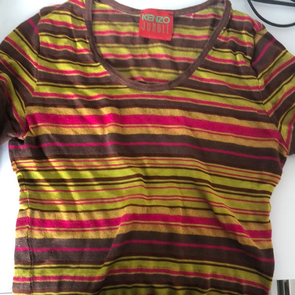 Semi sheer 90s kenzo jungle top cropped - Picture 1 of 3